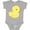 AC-Heather Grey, variant on Yellow Baby Duck Boys or Girls Baby Bodysuit