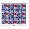 thumbnail image 5 of Pioneer Flower Floral Print Pattern Shower Curtain 84"x72", Bathroom Decorative Shower Curtain Set with 12 Hooks, Waterproof Washable, 5 of 6
