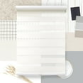 thumbnail image 2 of MOOD Zebra Shades for Windows | Custom Size + Cordless + Durable and Stylish Roller Shade | Day and Night Dual Layer Combi Blind | Wheat Beige (Light Filtering) | 36.5"W x 48"H, 2 of 9