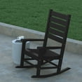 thumbnail image 3 of Emma + Oliver Contemporary Rocking Chair, All-Weather HDPE Indoor/Outdoor Rocker in Black, 3 of 11