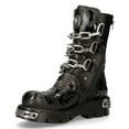 thumbnail image 5 of New Rock 727-S1 Black Spiked Gothic Mid Calf Boots 40, 5 of 8