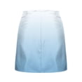 thumbnail image 5 of Yievot Mini Skirts for Women Gradient Color Elastic High Waisted Satin Skirts A-Line Zipper Party Club Skirt, 5 of 5