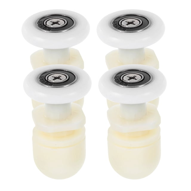 LOLIPPYY 4 Pcs Rouleau de Porte de Douche Rond pour Porte Coulissante Remplacement de Matériel avec Design de Roue Excentrique