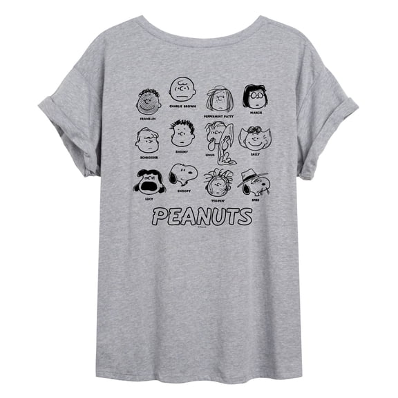 Peanuts - Faces - Women's Oversized Graphic T-Shirt