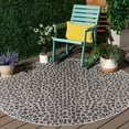 thumbnail image 2 of Safavieh Courtyard Karina Animal Indoor/Outdoor Area Rug, Gray/Black, 7'10" x 7'10" Round, 2 of 11