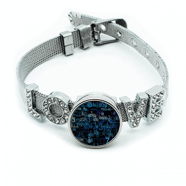 Ilustración digital de ciencia - tecnología decimal Pulsera pulsera pulsera de cristal amor pulsera ajustable