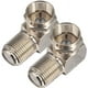 thumbnail image 1 of Conector de ángulo recto LIUYMXG para cable coaxial hembra a macho Tipo F paquete de 10, 1 of 5