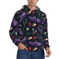 thumbnail image 2 of Naloa Colorful Vintage Cactuses Men's Casual Hooded Collar Drawstring Hoodies Pullover Sweatshirts Casual Long Sleeve Shirts-4X-Large, 2 of 7