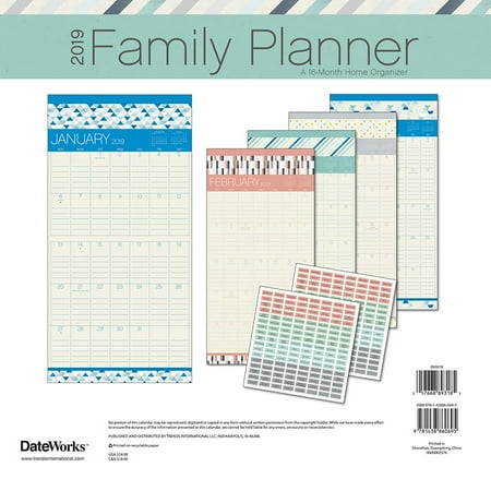 2019 Family Planner Wall Calendar