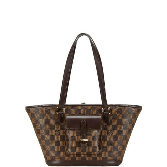 Pre-Owned Louis Vuitton Damier Manosque PM Tote Bag/Shoulder Bag N51121 Brown Leather... (Good)