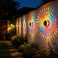 thumbnail image 3 of JWZZYD Solar Mandala Projection Wall Light, 7 Color Changing Decorative Solar Mandala Lights, Outdoor Waterproof Metal Fence Lights for Garden Fence Patio Backyard Yard Decor (4PCS), 3 of 6