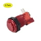 thumbnail image 1 of Interruptor de botón pulsador momentáneo de 27 mm con microinterruptor para juegos de arcade, rojo, 6 piezas, 1 of 5