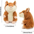 thumbnail image 2 of Happon Talking Hamster, 1 Pack Interactive Stuffed Plush Animal Talking Toy Cute Sound Effects with Repeats Your Said Voice, Best Buddy for Kids Gift Age 3+ (Brown), 2 of 5