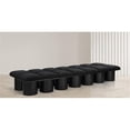 thumbnail image 2 of Meridian Furniture Pavilion Black Boucle Fabric Bench, 2 of 15