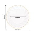 thumbnail image 3 of Efavormart 10 Pack Clear Plastic Party Plates, 10" Round Disposable Dinner Plates with Gold Flair Rim, 3 of 11