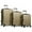 Beige, variant on Dejuno Camden Hardside 3-Piece Expandable Spinner Luggage Set - Navy (20", 24" and 28")
