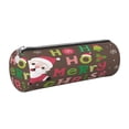 thumbnail image 1 of Easygdp Ho Ho Ho Merry Christmas para Estuche de Lápices Cilíndrico de Cuero con Cremallera, Organizador de Lápices de Cuero para Escuela, Oficina y Viajes, 1 of 6