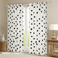 thumbnail image 2 of Manfei Kawaii Dot Pattern Curtains Pack of 2 (42x84 Each),French Wave Point Curtains Blackout,Kids Black Beige Bedroom Curtains,Super Cozy Room Decor, 2 of 6
