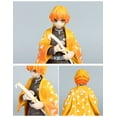 Cartoon Zenitsu Agatsuma Figure Demon Slayer Anime Figurine Statue Toy