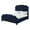 Navy, variant on Posh Living Raylon Velvet Platform Bed Queen Size Black