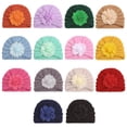 thumbnail image 4 of Tigivemen Newborns Infants Nursery Caps Headwraps Turban Hats with flower for baby girls, 4 of 5