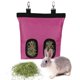 thumbnail image 1 of Bolsa de heno de conejo rosa, bolsa de heno de conejo, bolsa de heno de conejillo de indias para mascotas, cobayas, hámsteres, animales pequeños, 1 of 4