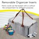 thumbnail image 2 of Diaper Organizer Baby Nursery Storage Basket With Zipper Lid And Leather Handle Baby Changing Bag, 2 of 5
