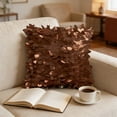 thumbnail image 4 of Throw Pillow Cover with 3D Leaf Design for Couch or Bed, Decorative Cushion Cover, Multicolor Textured Polyester, 17x17 Inch for Living Room or Sofa Decor, 4 of 6