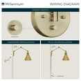 thumbnail image 5 of Millennium Lighting  Edward 1 Light Swing Arm Sconce Matte Black/Vintage Brass, 5 of 5