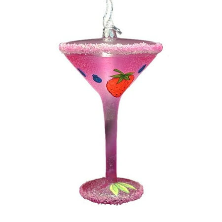 Blown Glass Hanging - The Holiday Aisle Blown Glass Happiness is a Martini Cocktail Christmas Hanging Figurine