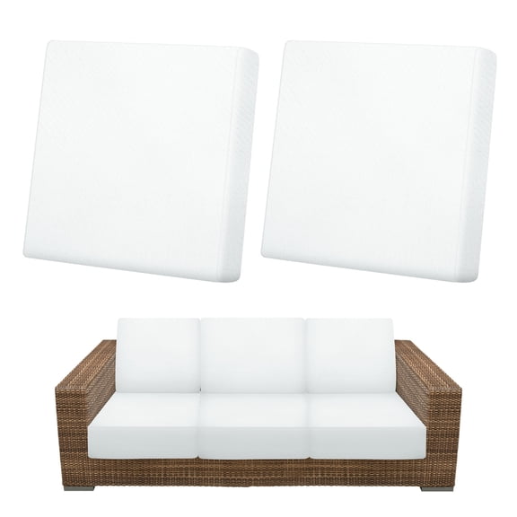 Uxcell 2-Pack Outdoor Cushion Covers, 19.7~25.6 Inch/50~65 cm Patio Cushion Covers for Outdoor Couch [White]