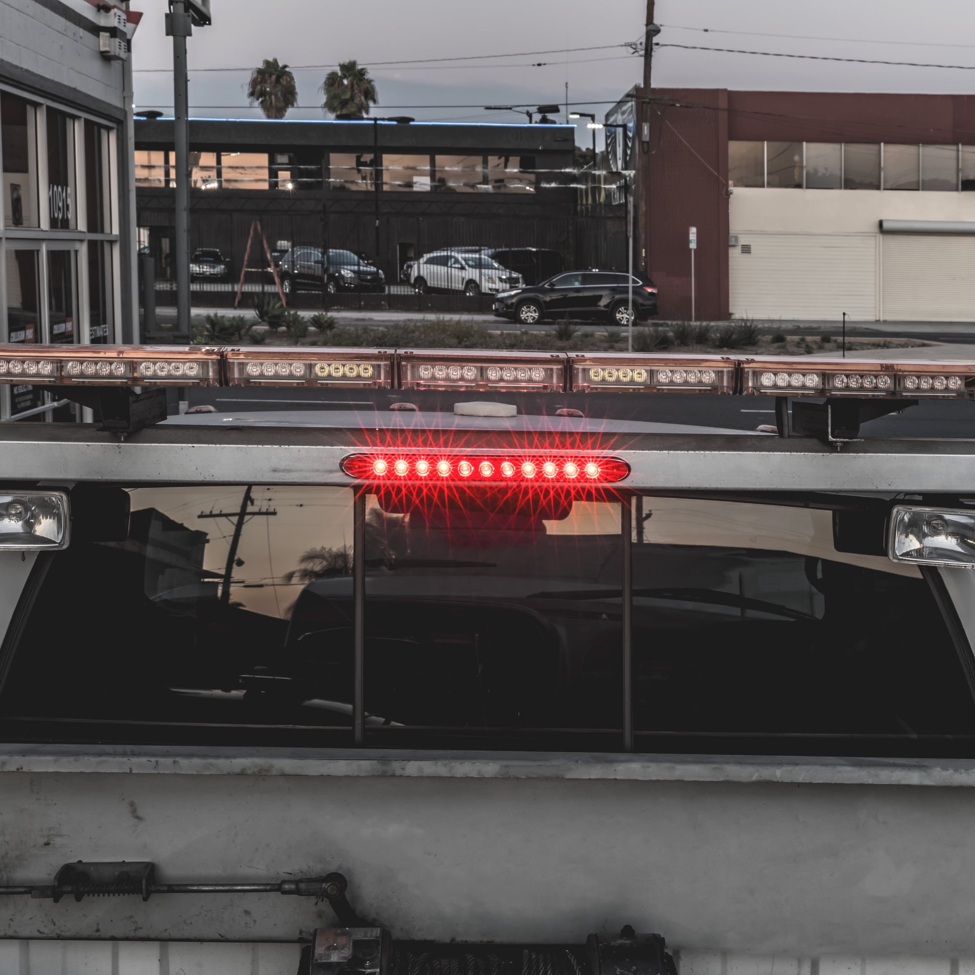 2pc 16" 11 LED Red Trailer Light Bar Waterproof - IP65 DOT Compliant Reflective Lens Park/Brake/Turn Clearance ID Marker Brake Tail Light for Trucks