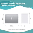thumbnail image 4 of Reclosable Zipper Envelopes Adhesive Backed Plastic Clear 1000 count 6 x 9 in 2 mil, 4 of 8