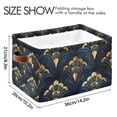 thumbnail image 4 of Yayeee Canvas Storage Basket with Handles for Shelves Fabric Bins Closet Organizer, Blue Art Pattern, 4 of 8
