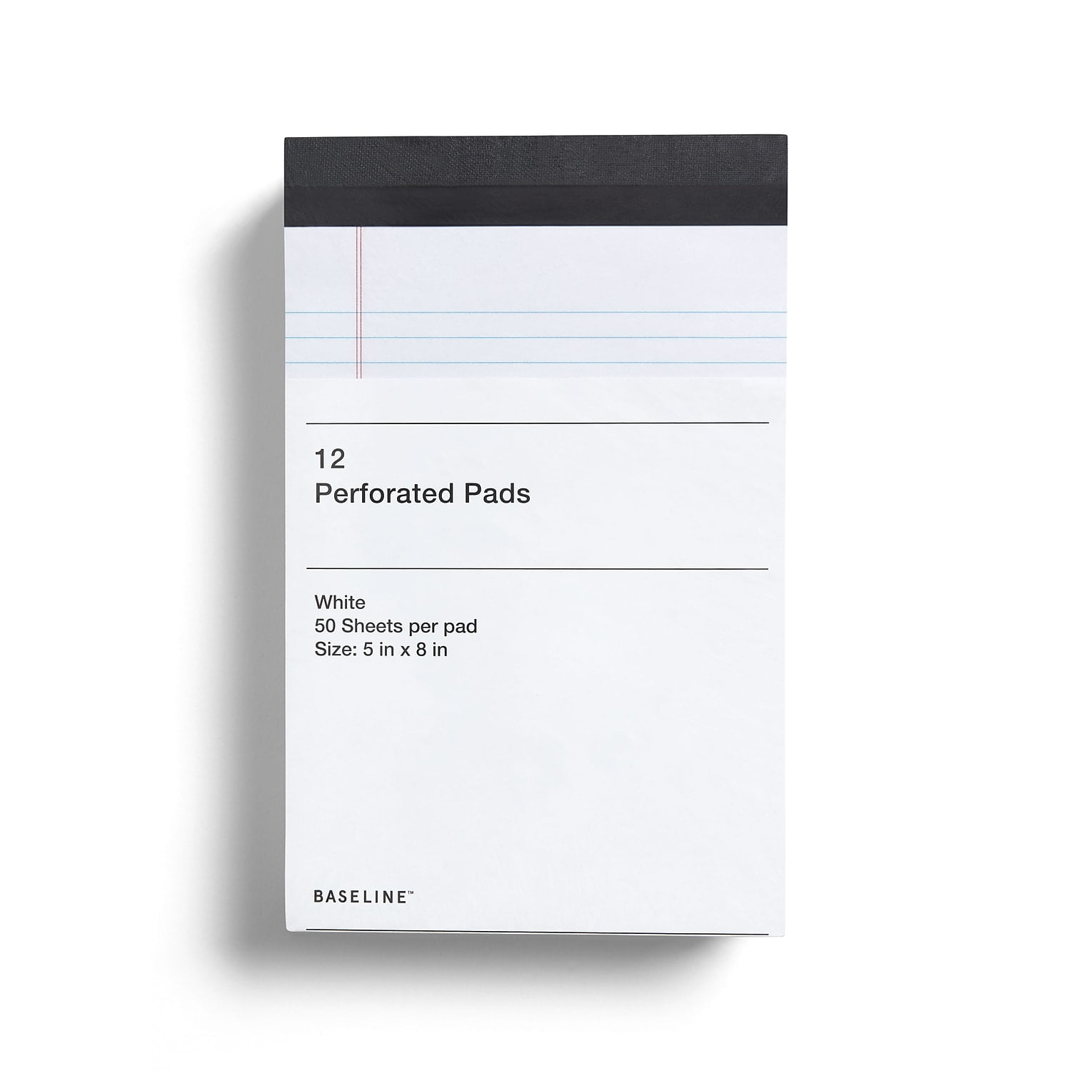 Staples Notepads Narrow Ruled White 50 Sheets/Pad BL57655