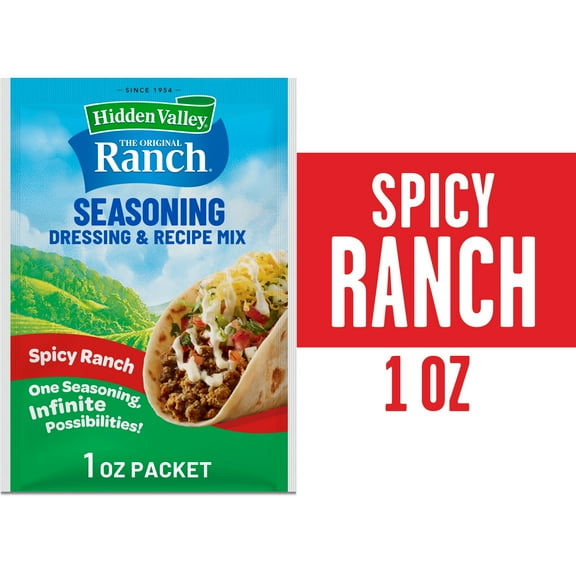 Hidden Valley Gluten Free Spicy Ranch Salad Dressing and Seasoning Mix, 1 oz