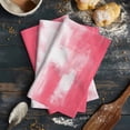 thumbnail image 6 of Abstract Pink Kitchen Towels Set of 4, Water Absorbent Dish Towel, Modern Graffiti Art Geometric White Paint Decorative Hand Towels - Quick Drying Cloth for Cooking Baking, 18x28 Inch, 6 of 8