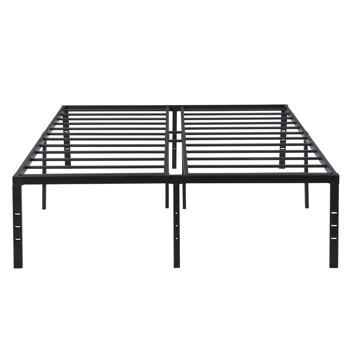 Queen Size Heavy Duty Metal Bed Frame - 1000 lbs Support, Noise-Free No Squeak, Reinforced Steel Slats, Easy Assembly with Under Bed Storage & Headboard Compatible, Black