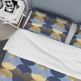 thumbnail image 4 of Designart 'Retro Luxury Waves In Gold And Blue II' Mid-Century Modern Duvet Cover Set, 4 of 4