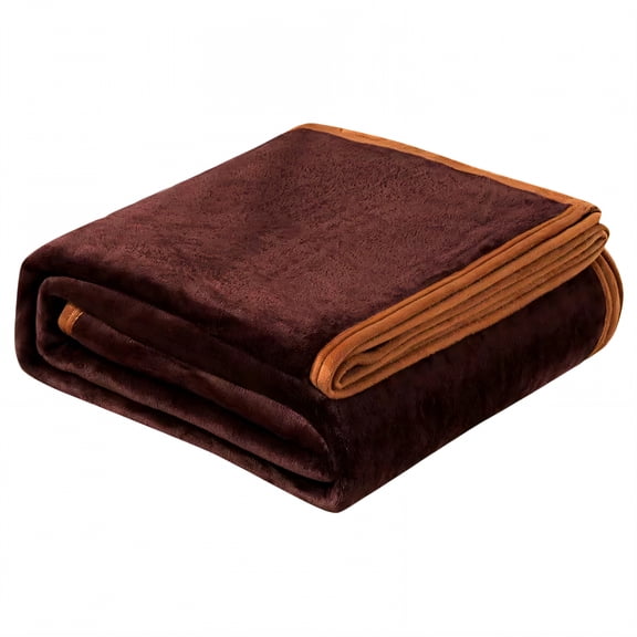 AUQ Throw Blanket,Simple Elegant Design Throw Blanket for Couch,Warm Autumn Blanket Bed Blanket,Coffee,60*78in