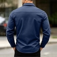 thumbnail image 5 of Men's Tactical Shirt, Long Sleeve Quick-Dry Work Shirt With Ventilation & Multi-Pockets, Outdoor Casual Tactical Clothing Blue 4XL, 5 of 9