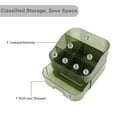 thumbnail image 3 of Ofertas Únicas 1 Juego de Organizador de Maquillaje 7 Rejillas Organizador de Maquillaje para Tocador con Cajones para Lociones Pinceles Verde, 3 of 7