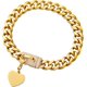 thumbnail image 1 of Collar para perro macizo de 19 mm en metal dorado y acero inoxidable con cierre de circonitas JAMW Sencillez, 1 of 5