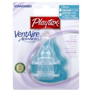 Playtex BPA Free VentAire Silicone Nipples, Medium Flow - 3 M+ 2packs of 2
