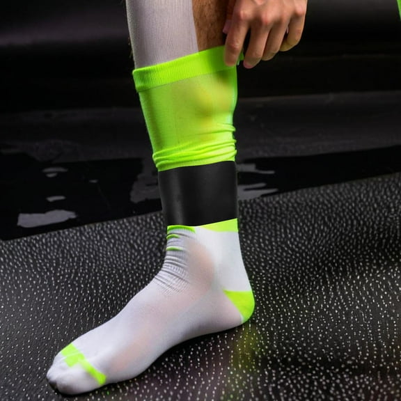 OULII 1 Pair Of Soccer Shin Brace Silicone Bands Anti-Slip Sock Covers Sports Ankle Guards Comfortable Shin Brace Football Training Elastic Leg Guard Straps For Matches