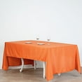 thumbnail image 4 of BalsaCircle Halloween 6 Pieces 60" x 126" Orange Rectangle Washable Decorative Polyester Solid Tablecloths, 4 of 6