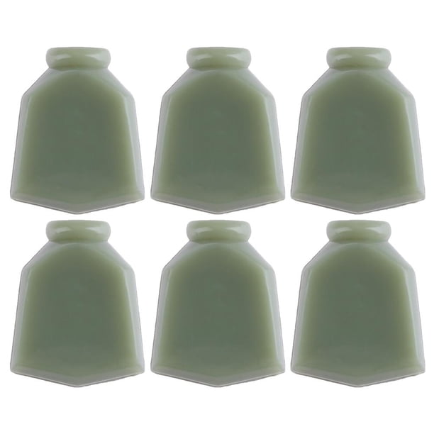 FLhrweasw 6 Uds. Clavija Afinación Guitarra Verde Jade Afinadores Cabeza Perillas Botón Tapas Manija