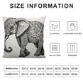 thumbnail image 5 of COMIO  Tribal Elephant Throw Pillow Covers,Ethnic Elephant Art Elephant Floral Black and White Cushion Cases Decorative Pillow Cases for Couch Sofa Bedroom, 5 of 5