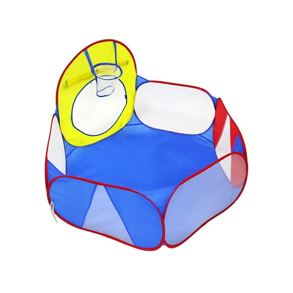 Amdohai Kids Ball Pit Toddler Ball Pit Tent Playhouse Baby Crawl Playpen with Basketball Hoop