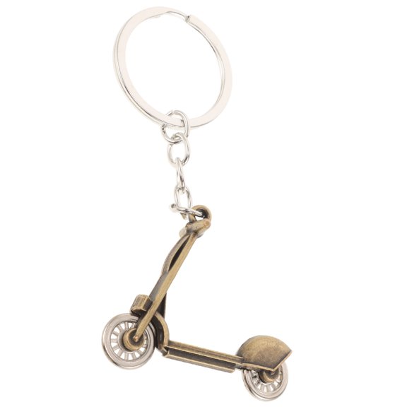 BESTYASH Creative Golden Scooter Pendant Key Ring Metal Keychain with Detailed Craftsmanship